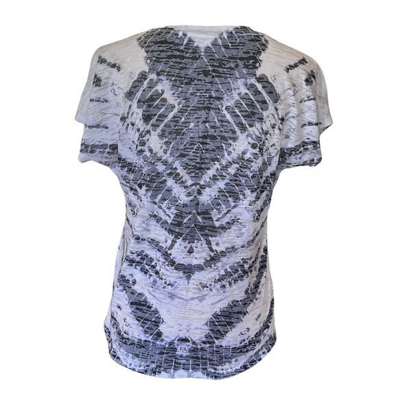 Cato Women's Tie-Dye T-Shirt with Studded Embellishment Gray White Medium - Picture 2 of 13